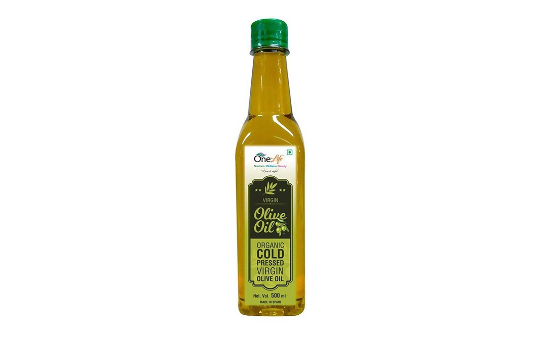 Onelife Organic Organic Cold Pressed Virgin Olive Oil    Glass Bottle  500 millilitre